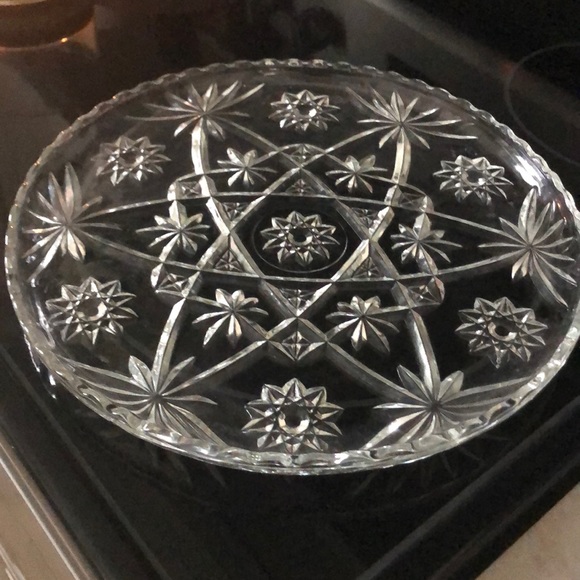 Kitchen Lead Crystal Cake Plate Poshmark